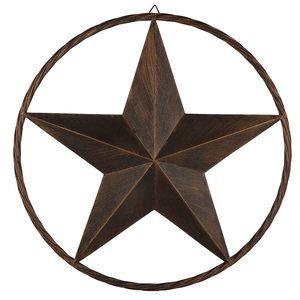 17" Large Metal Barn Star Circle Rustic Style Outdoor Decorative Vintage Texas💫